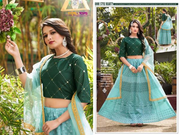 Tips Tops Lehnga Vol 2Viscose Chanderi Designer Lengha Suit